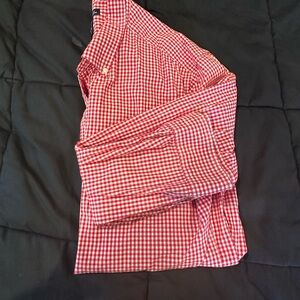 Gap Men's Red Check Button-Down Shirt